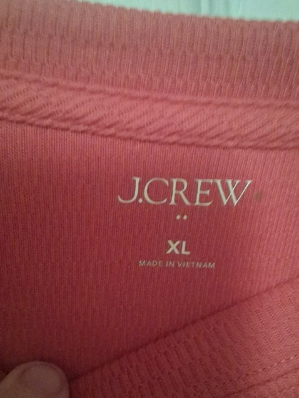 Men’s Crewneck LS Textured Shirt — Orange Xl